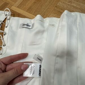 Guizio White Corset Top small